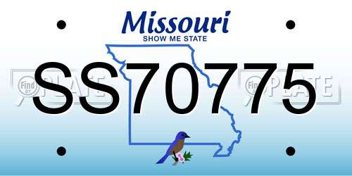 SS70775 Missouri License Plate