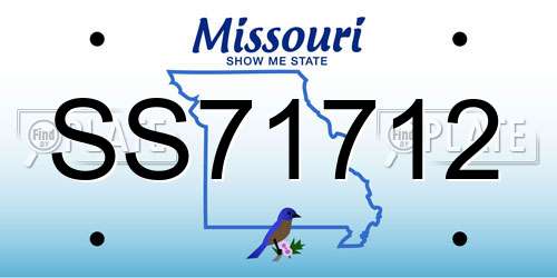 SS71712 Missouri License Plate