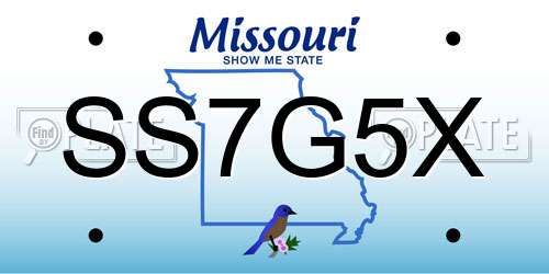 SS7G5X Missouri License Plate