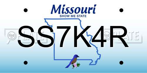 SS7K4R Missouri License Plate