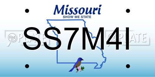 SS7M4I Missouri License Plate