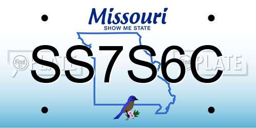 SS7S6C Missouri License Plate