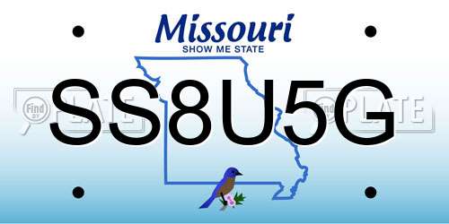 SS8U5G Missouri License Plate