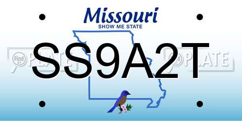 SS9A2T Missouri License Plate