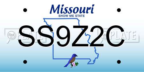 SS9Z2C Missouri License Plate