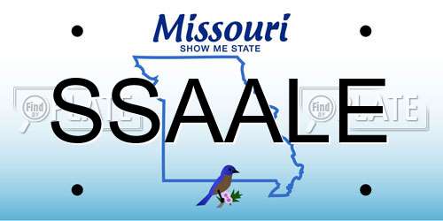 SSAALE Missouri License Plate