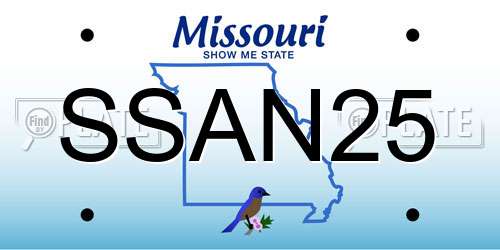 SSAN25 Missouri License Plate