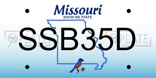 SSB35D Missouri License Plate