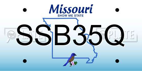 SSB35Q Missouri License Plate