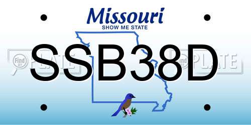 SSB38D Missouri License Plate