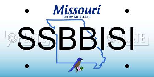 SSBBISI Missouri License Plate