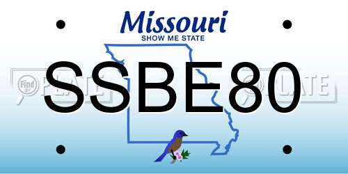 SSBE80 Missouri License Plate