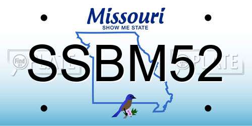 SSBM52 Missouri License Plate