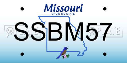 SSBM57 Missouri License Plate