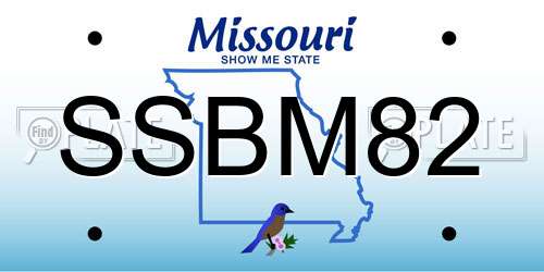 SSBM82 Missouri License Plate