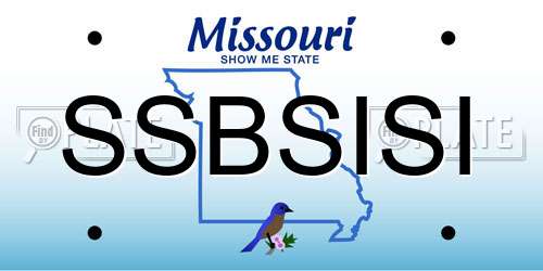 SSBSISI Missouri License Plate