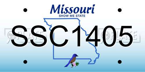 SSC1405 Missouri License Plate