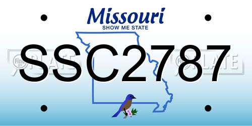 SSC2787 Missouri License Plate