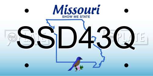 SSD43Q Missouri License Plate