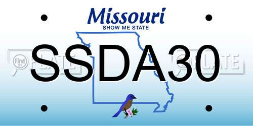 SSDA30 Missouri License Plate