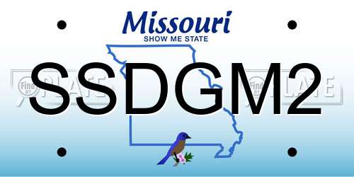 SSDGM2 Missouri License Plate