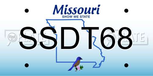 SSDT68 Missouri License Plate