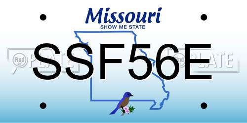 SSF56E Missouri License Plate