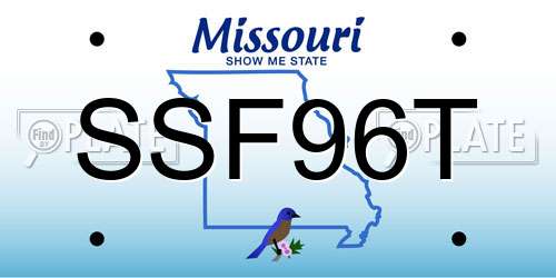 SSF96T Missouri License Plate