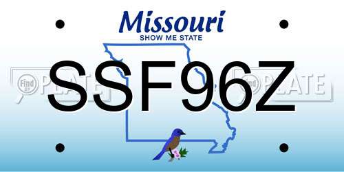 SSF96Z Missouri License Plate