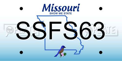 SSFS63 Missouri License Plate