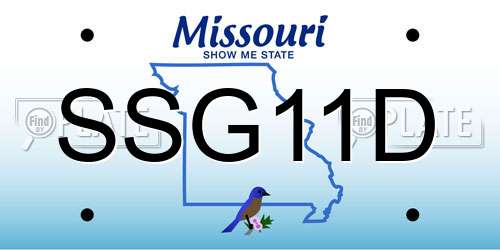 SSG11D Missouri License Plate