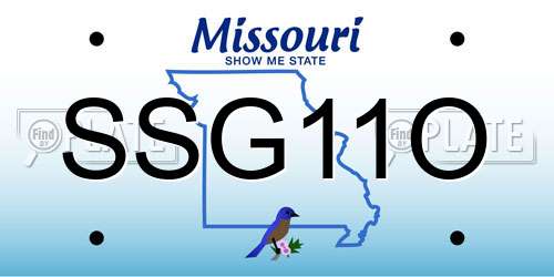 SSG11O Missouri License Plate
