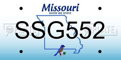 SSG552 Missouri License Plate