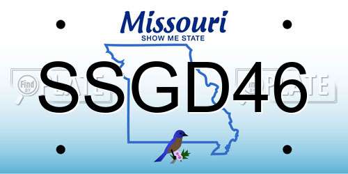 SSGD46 Missouri License Plate
