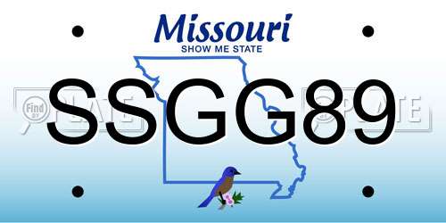 SSGG89 Missouri License Plate