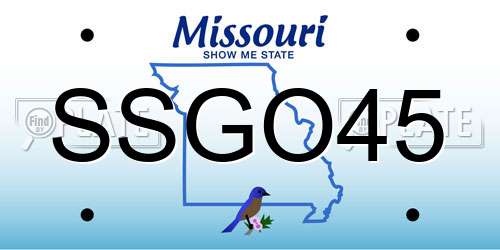 SSGO45 Missouri License Plate