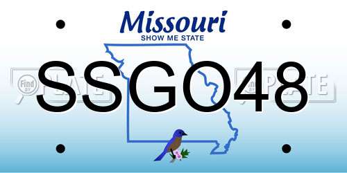 SSGO48 Missouri License Plate