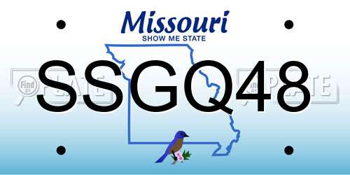 SSGQ48 Missouri License Plate