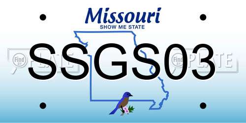 SSGS03 Missouri License Plate