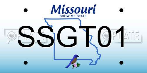 SSGT01 Missouri License Plate