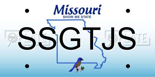 SSGTJS Missouri License Plate