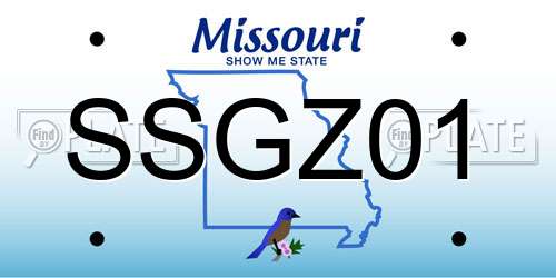 SSGZ01 Missouri License Plate