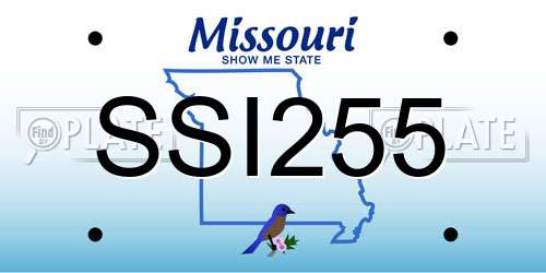 SSI255 Missouri License Plate