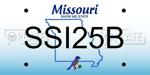 SSI25B Missouri License Plate