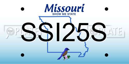 SSI25S Missouri License Plate