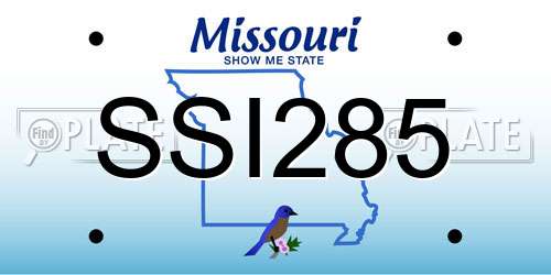 SSI285 Missouri License Plate