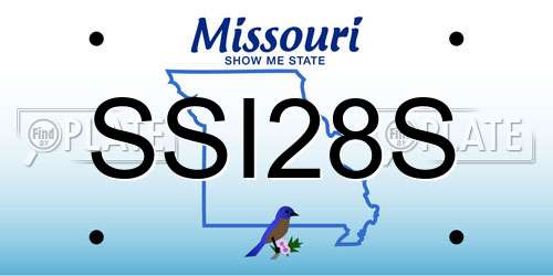 SSI28S Missouri License Plate
