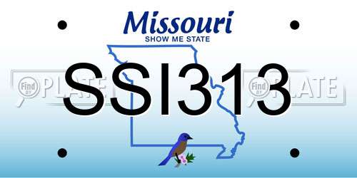 SSI313 Missouri License Plate