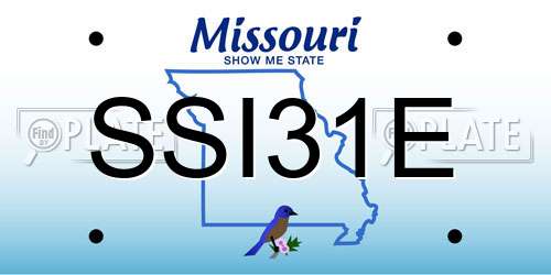 SSI31E Missouri License Plate