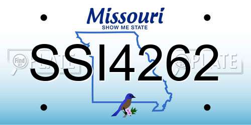 SSI4262 Missouri License Plate